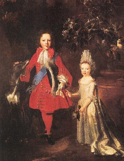 Nicolas de Largilliere Portrait of Prince James Francis Edward Stuart and Princess Louisa Maria Theresa Stuart oil painting picture